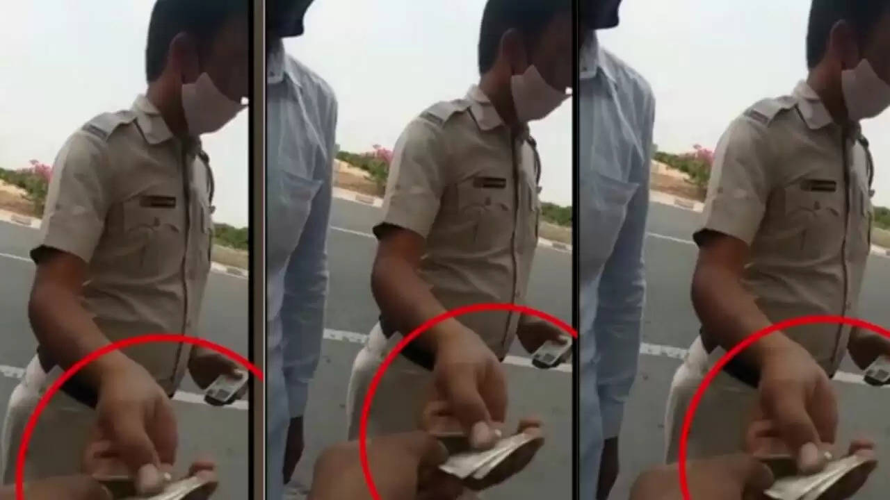 हरियाणा के सिरसा में 500 रुपए लेते पुलिसकर्मी का वीडियो वायरल, एसपी ने ड्यूटी से हटाया