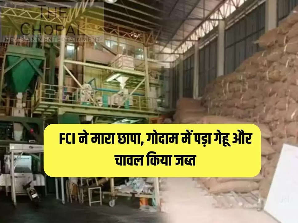 FCI ने मारा छापा, गोदाम में पड़ा गेहू और चावल किया जब्त