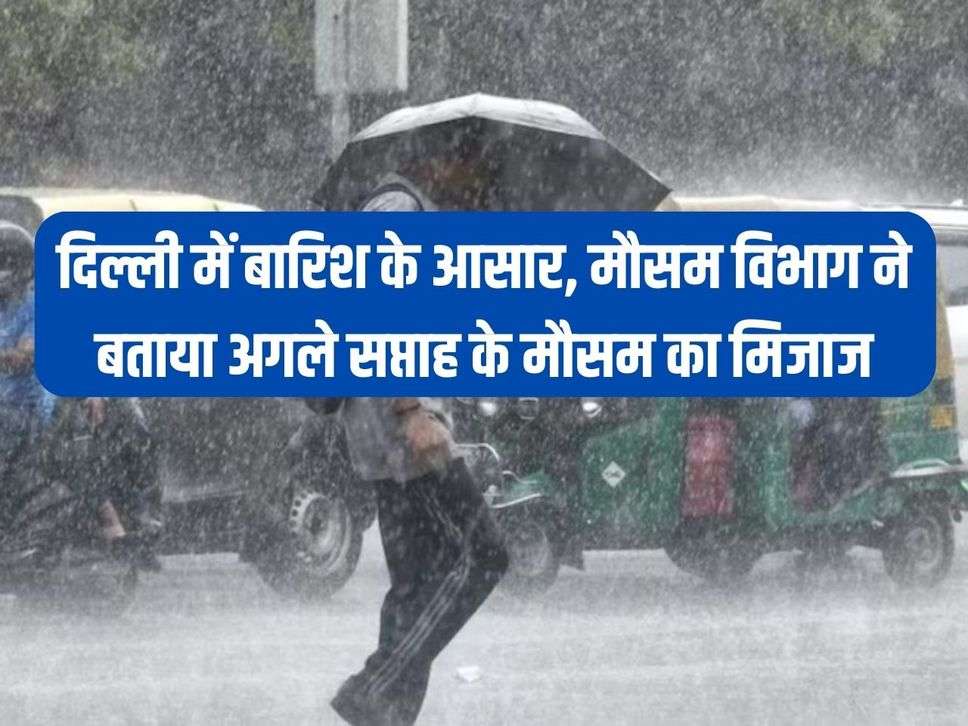 Delhi Weather: Chances of rain in Delhi, Meteorological Department told the weather pattern of next week.