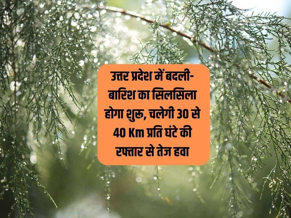 उत्तर प्रदेश में बदली-बारिश का सिलसिला होगा शुरू, चलेगी 30 से 40 Km प्रति घंटे की रफ्तार से तेज हवा 