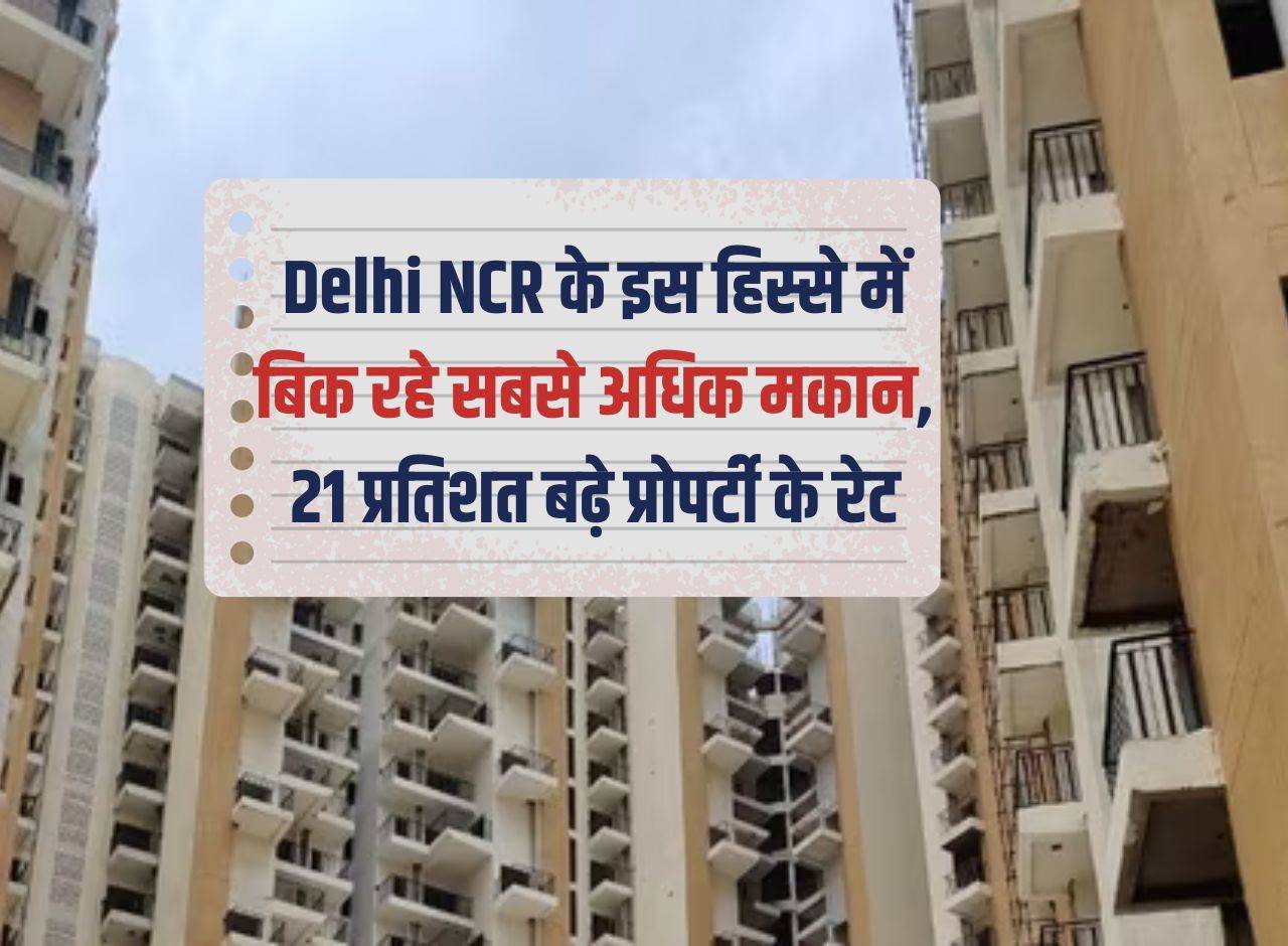 Delhi NCR के इस हिस्से में बिक रहे सबसे अधिक मकान, 21 प्रतिशत बढ़े प्रोपर्टी के रेट