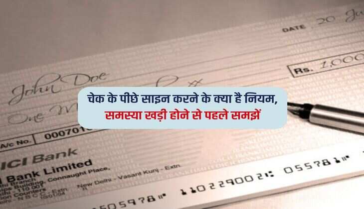 Cheque Signature Rules : चेक के पीछे साइन करने के क्या है नियम, समस्या खड़ी होने से पहले समझें