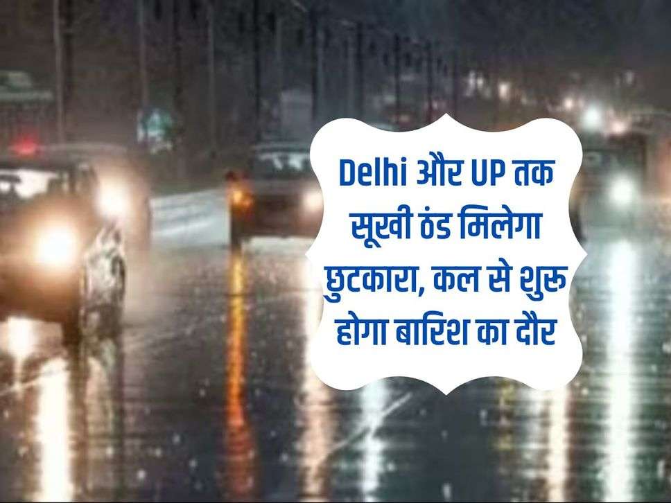 Delhi और UP तक सूखी ठंड मिलेगा छुटकारा, कल से शुरू होगा बारिश का दौर