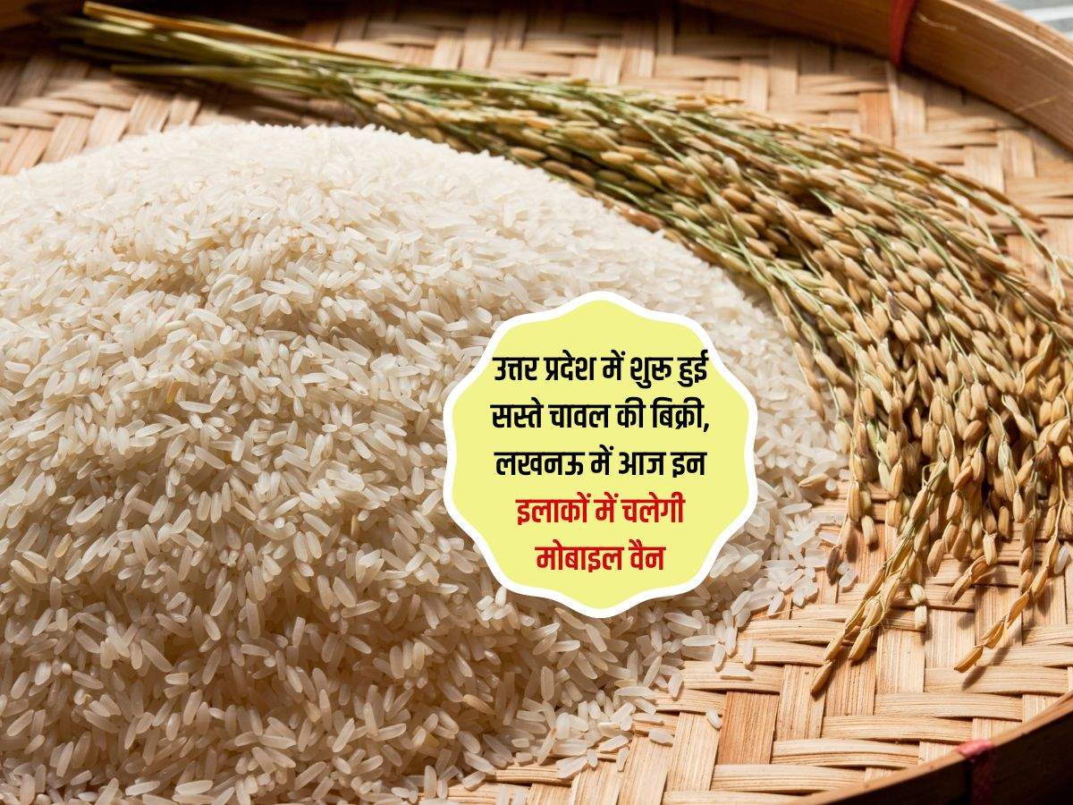 उत्तर प्रदेश में शुरू हुई सस्ते चावल की बिक्री, लखनऊ में आज इन इलाकों में चलेगी मोबाइल वैन