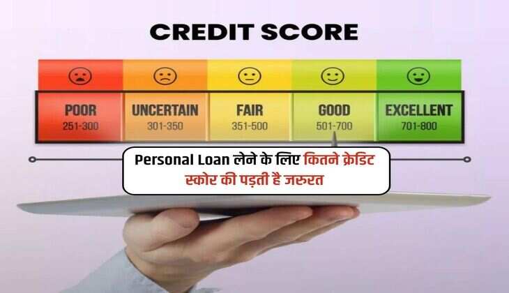 Personal Loan लेने के लिए कितने क्रेडिट स्कोर की पड़ती है जरुरत