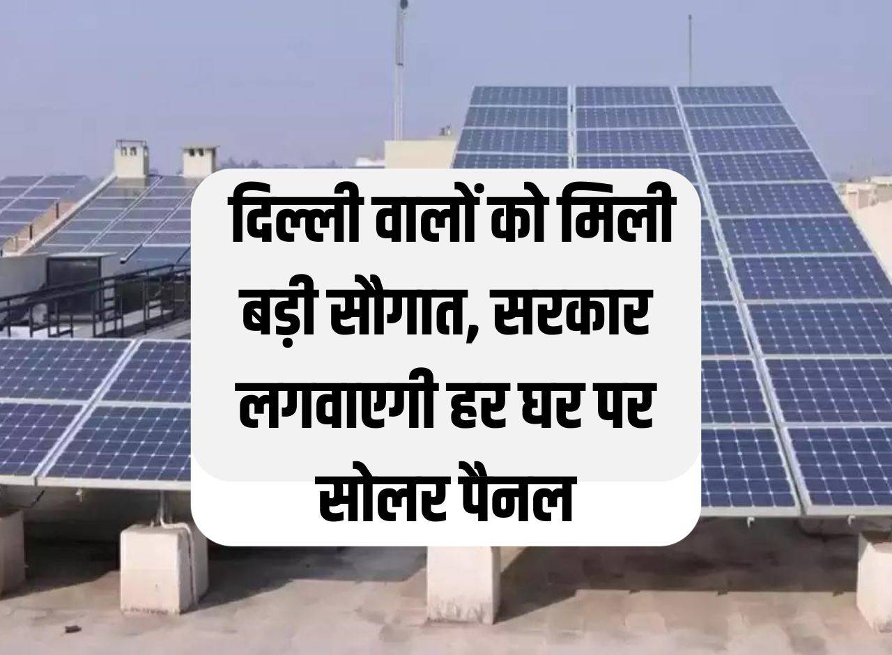 Delhi News: Delhiites got a big gift, government will install solar panels on every house