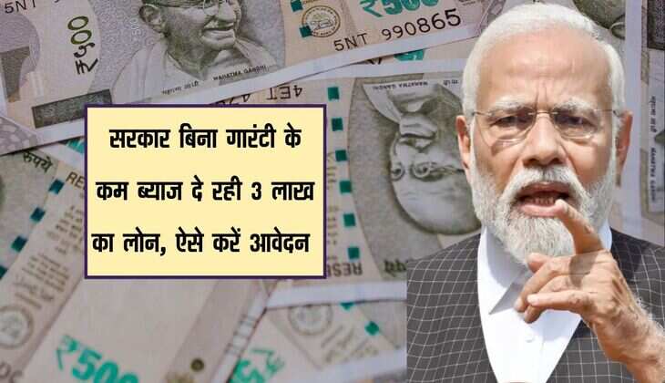 Government Scheme : सरकार बिना गारंटी के कम ब्याज दे रही 3 लाख का लोन, ऐसे करें आवेदन 