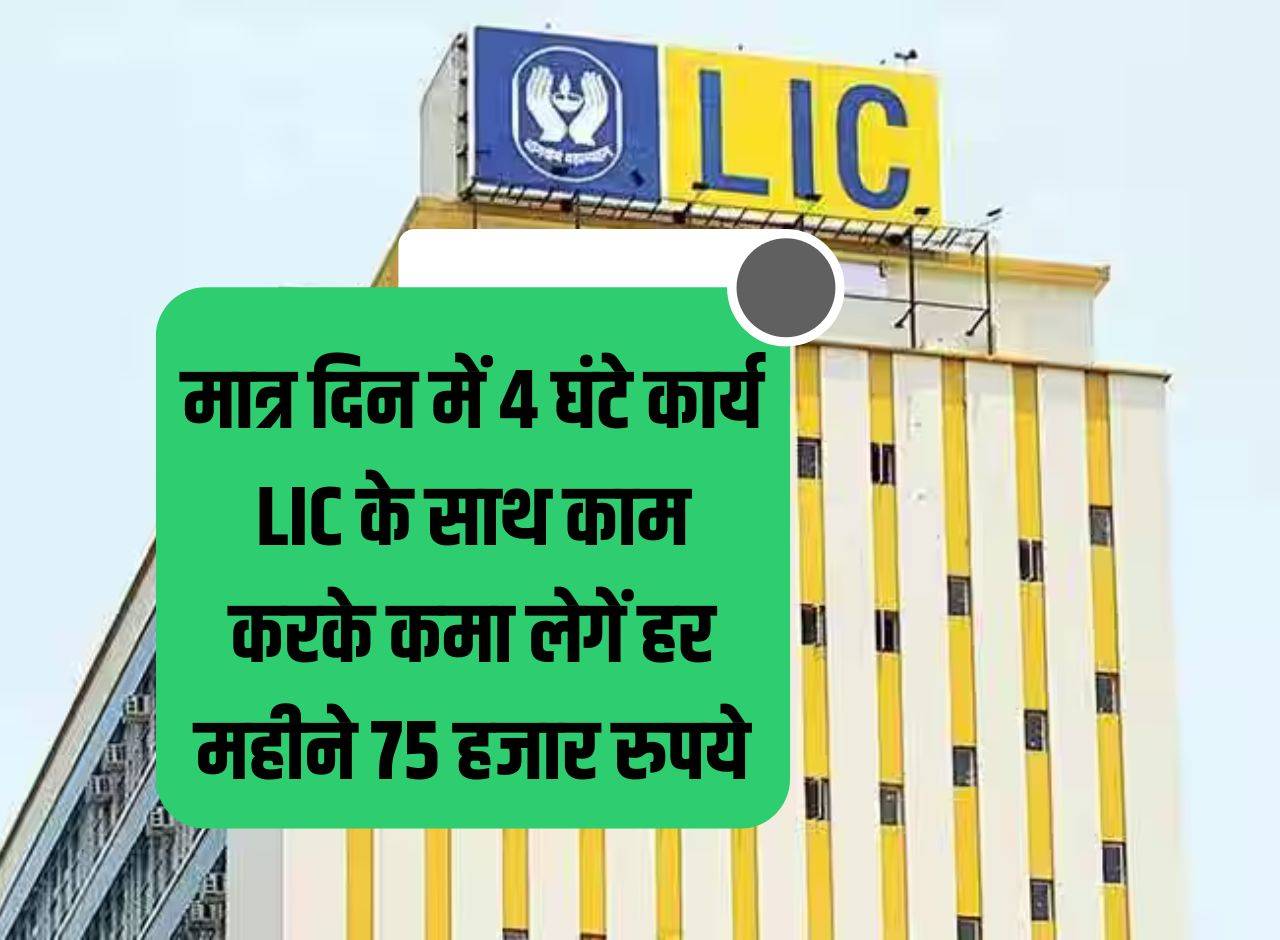 By working just 4 hours a day with LIC, you will earn Rs 75 thousand every month.