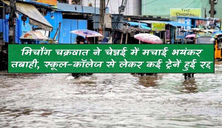 Weather Update: Cyclone Michong caused severe devastation in Chennai, many trains including schools and colleges were cancelled.