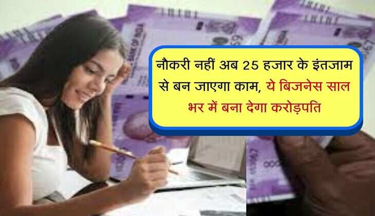 Business Idea : नौकरी नहीं अब 25 हजार के इंतजाम से बन जाएगा काम, ये बिजनेस साल भर में बना देगा करोड़पति