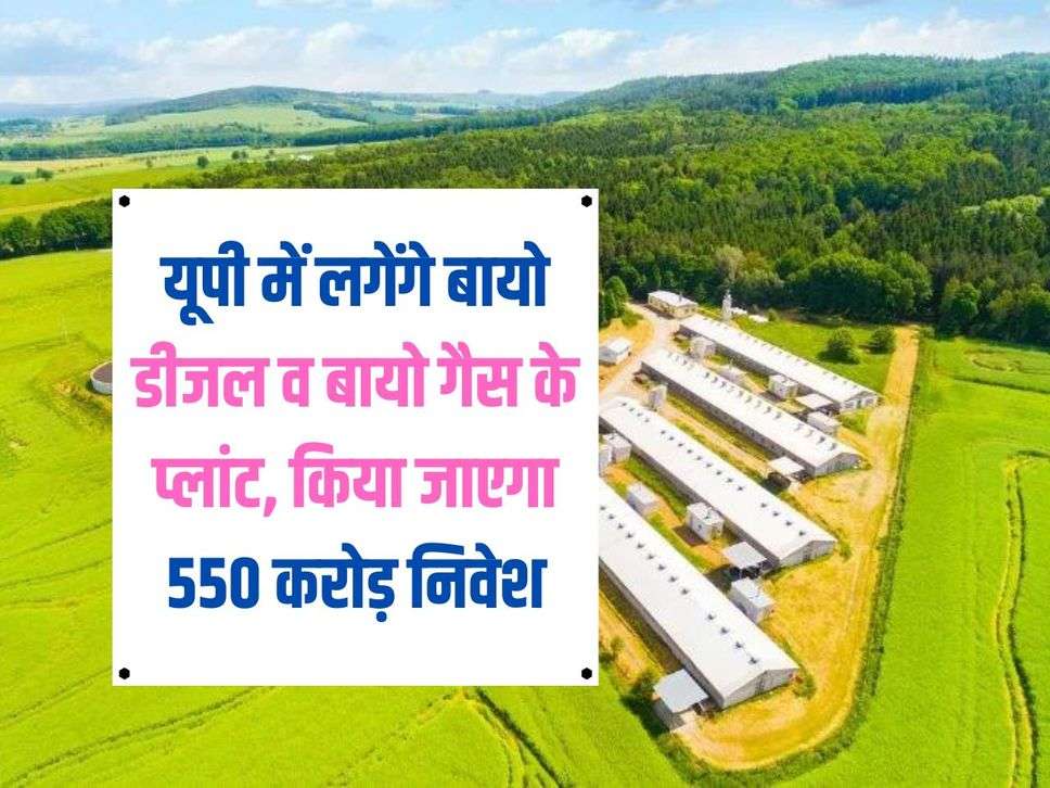 Bio diesel and bio gas plants will be set up in UP, Rs 550 crore investment will be made