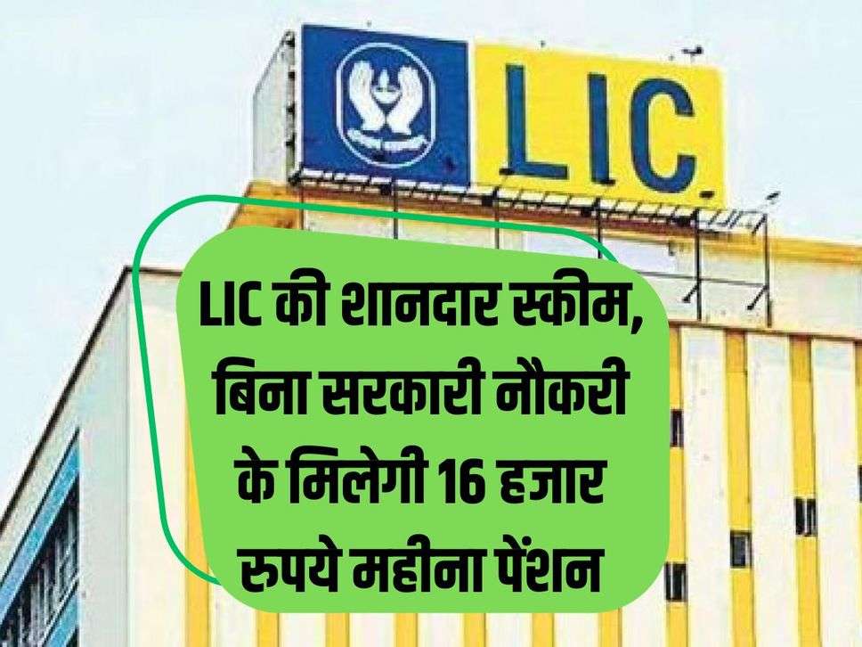 Great scheme of LIC, you will get pension of Rs 16 thousand per month without government job