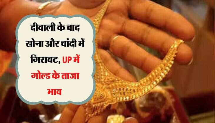 Gold Silver Price Today: दीवाली के बाद सोना और चांदी में गिरावट, UP में गोल्ड के ताजा भाव 