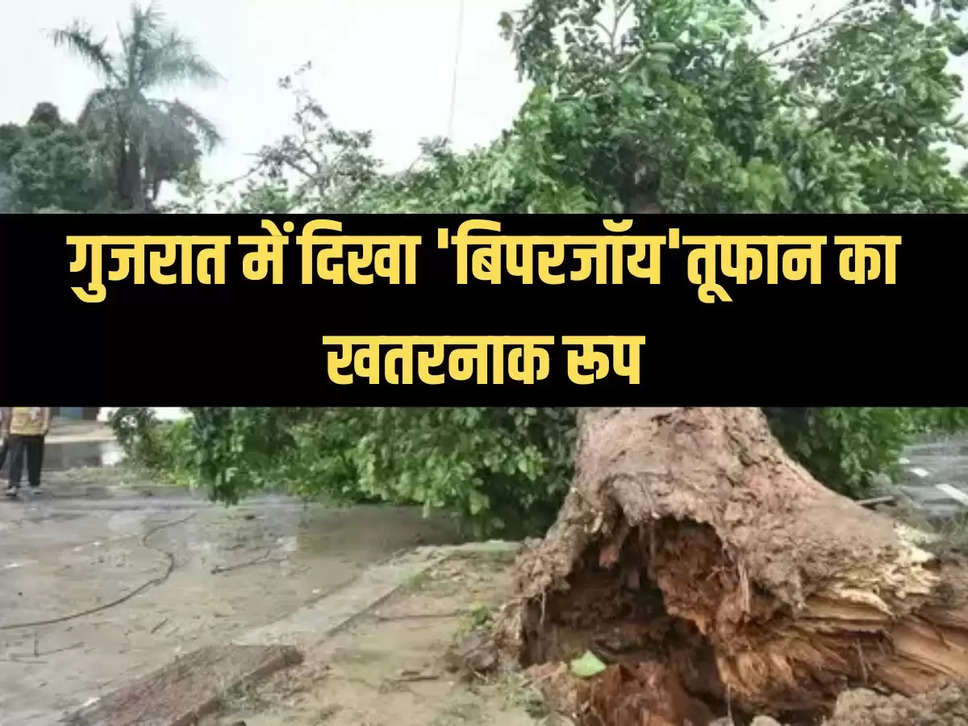 गुजरात में दिखा 'बिपरजॉय'तूफान का खतरनाक रूप