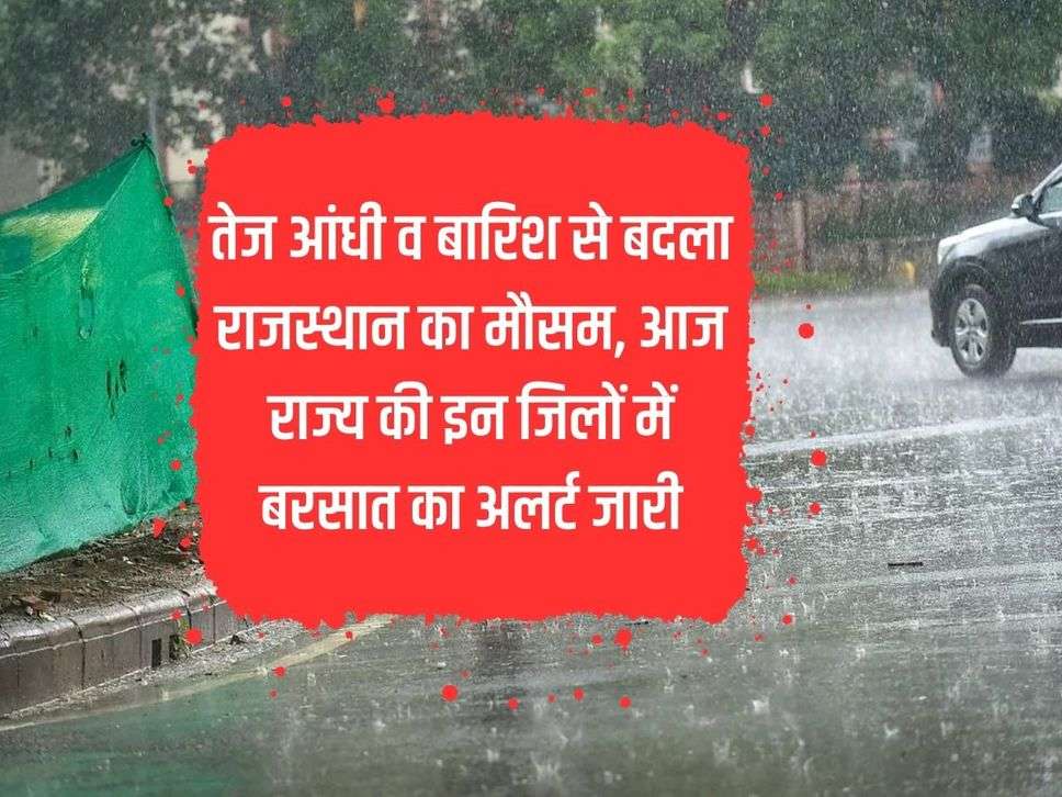 Weather Update: Weather of Rajasthan changed due to strong storm and rain, rain alert issued in these districts of the state today