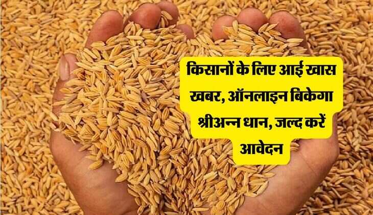 किसानों के लिए आई खास खबर, ऑनलाइन बिकेगा श्रीअन्न धान, जल्द करें आवेदन