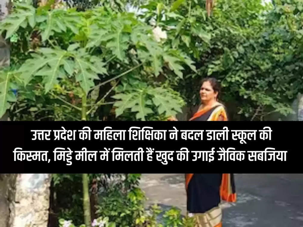 Female teacher of Uttar Pradesh changed the fate of the school, provides organic vegetables grown by herself in the midday meal
