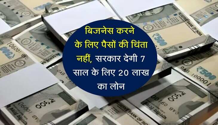 Loan: अब बिजनेस करने के लिए पैसों की चिंता नहीं, सरकार देगी 7 साल के लिए कम ब्याज पर 20 लाख का लोन