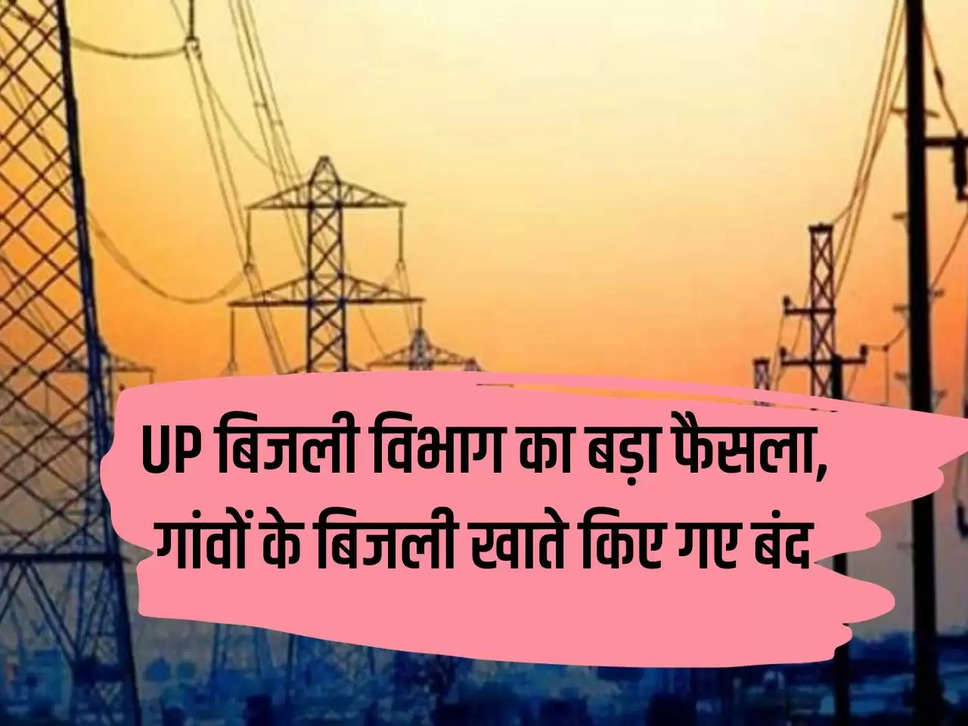 Big decision of UP electricity department, electricity accounts of villages closed