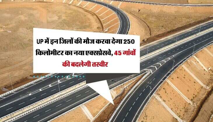 UP में इन जिलों की मौज करवा देगा 250 किलोमीटर का नया एक्सप्रेसवे, 45 गांवों की बदलेगी तस्वीर 