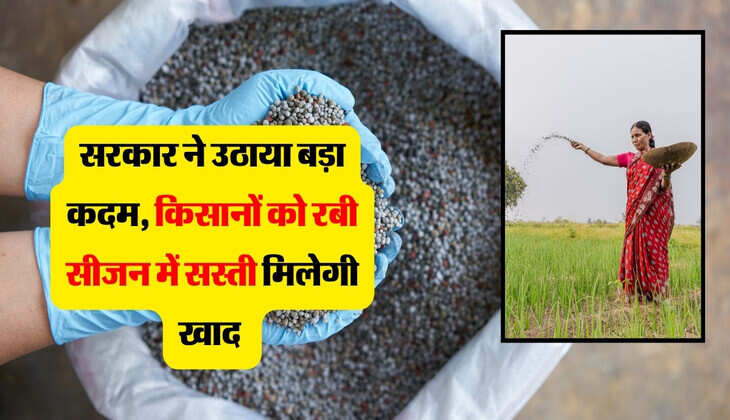 सरकार ने उठाया बड़ा कदम, किसानों को रबी सीजन में सस्ती मिलेगी खाद 