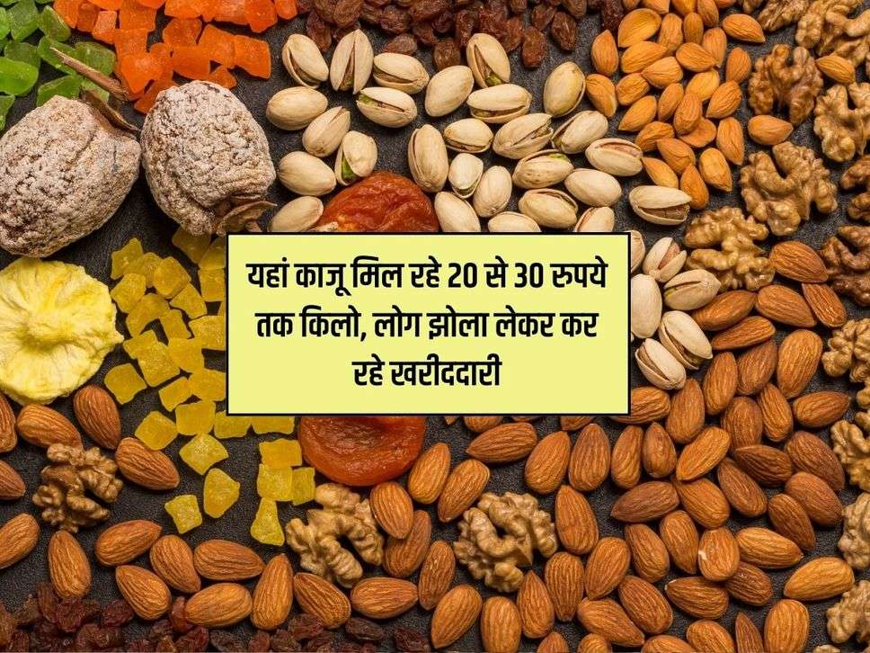 Dry Fruits : यहां काजू मिल रहे 20 से 30 रुपये तक किलो, लोग झोला लेकर कर रहे खरीददारी