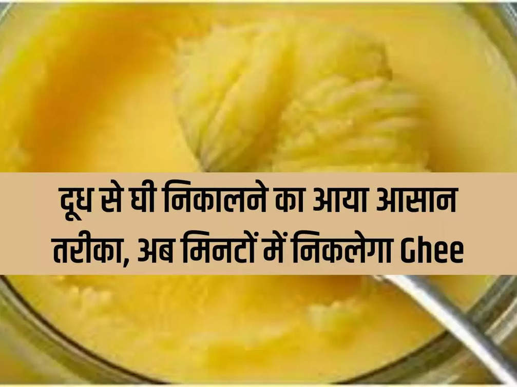 Easy way to extract ghee from milk, now ghee will come out in minutes