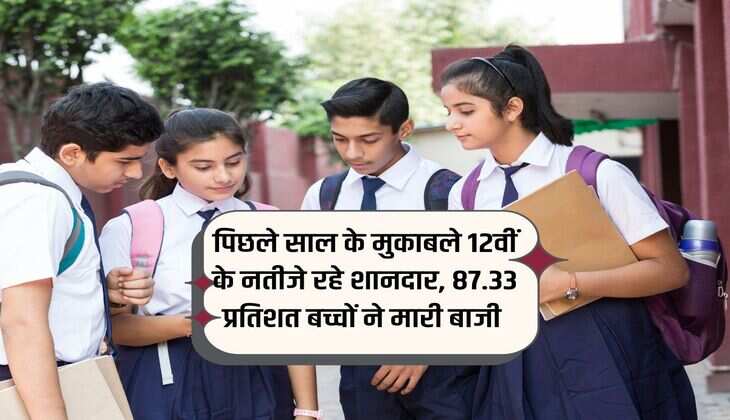 पिछले साल के मुकाबले 12वीं के नतीजे रहे शानदार, 87.33 प्रतिशत बच्चों ने मारी बाजी 