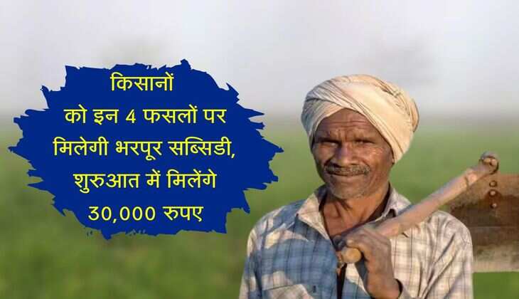 बिहार में किसानों को इन 4 फसलों पर मिलेगी भरपूर सब्सिडी, शुरुआत में मिलेंगे 30,000 रुपए