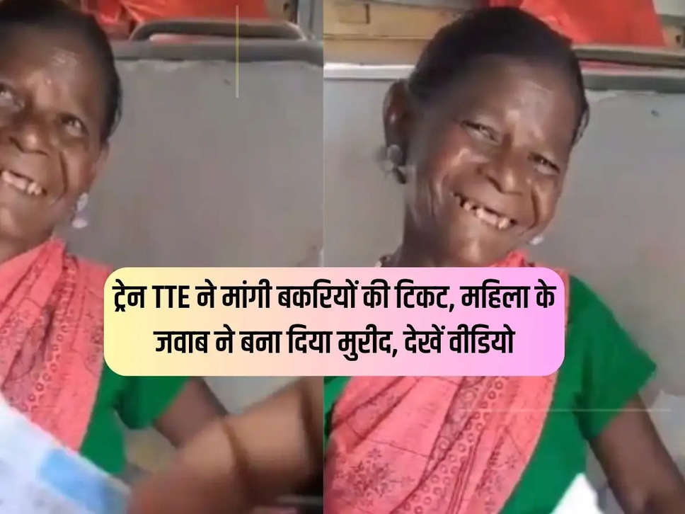 Train TTE asked for tickets for goats, woman's answer made her a fan, watch video