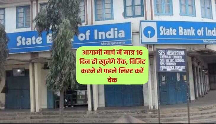 Bank Holidays : आगामी मार्च में मात्र 16 दिन ही खुलेंगे बैंक, विजिट करने से पहले लिस्ट करें चेक