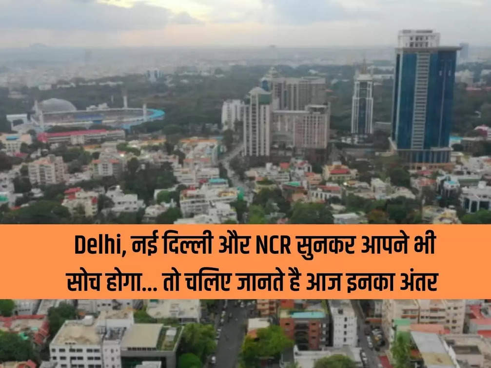 You too must have thought after hearing Delhi, New Delhi and NCR... So let's know their difference today.