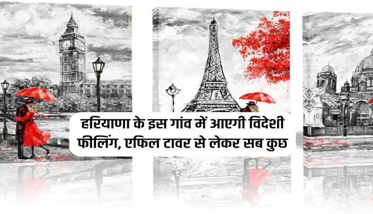 Foreign feeling will come in this village of Haryana, everything from Eiffel Tower to