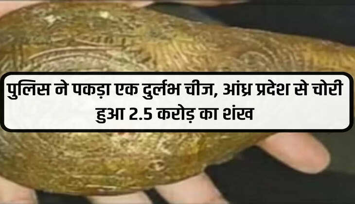 Police caught a rare thing, conch shell worth Rs 2.5 crore stolen from Andhra Pradesh