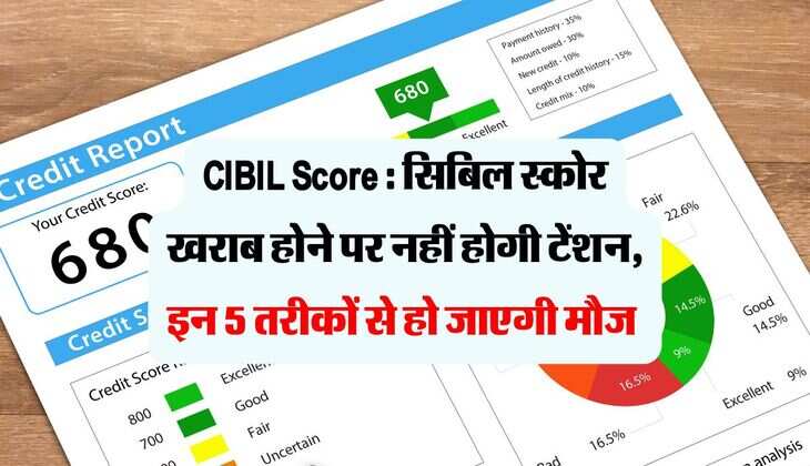 CIBIL Score : सिबिल स्कोर खराब होने पर नहीं होगी टेंशन, इन 5 तरीकों से हो जाएगी मौज 