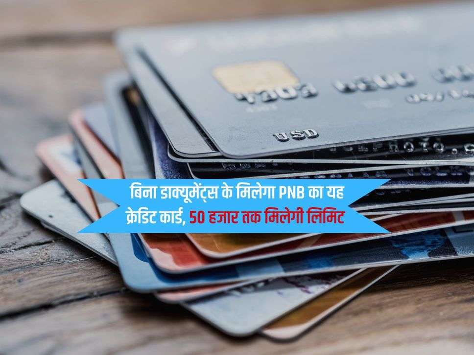 बिना डाक्यूमेंट्स के मिलेगा PNB का यह क्रेडिट कार्ड, 50 हजार तक मिलेगी लिमिट 