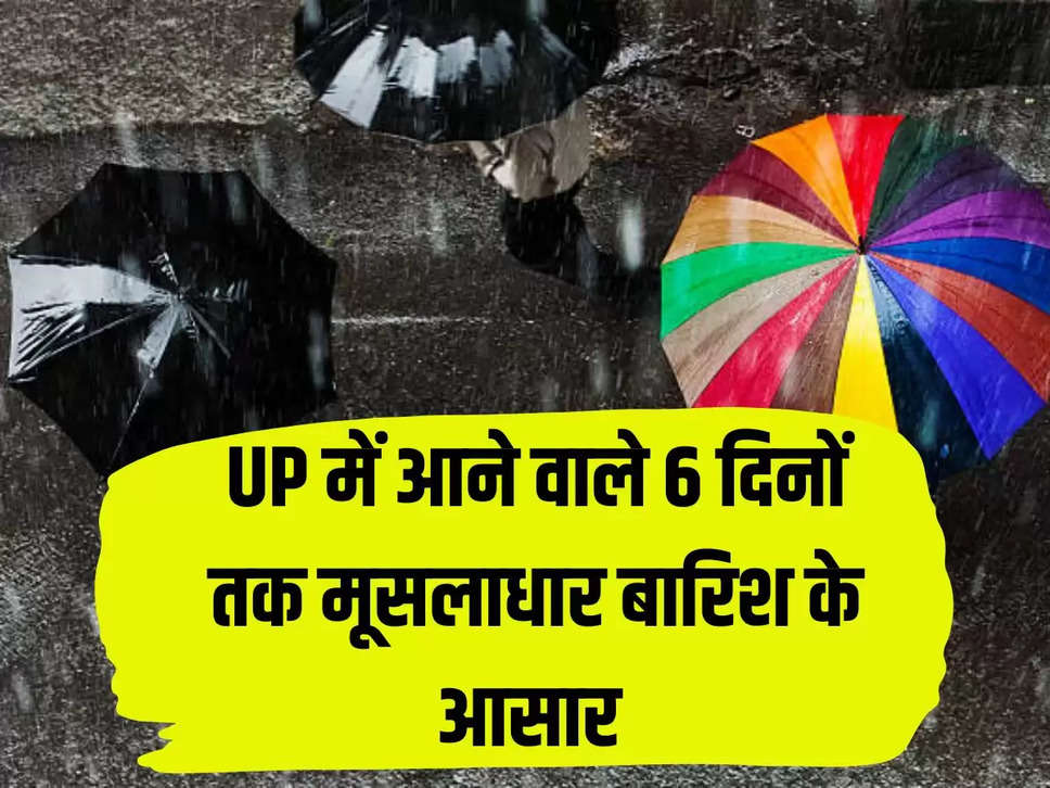 UP में आने वाले 6 दिनों तक ऐसा रहेगा मौसम, मूसलाधार बारिश के आसार 