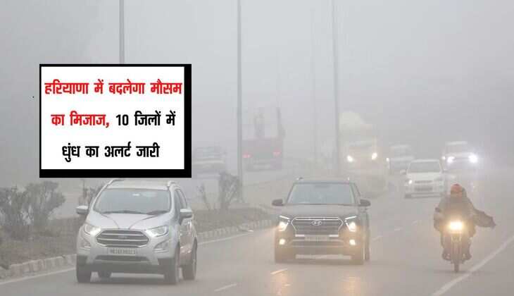 हरियाणा में बदलेगा मौसम का मिजाज, 10 जिलों में धुंध का अलर्ट जारी 