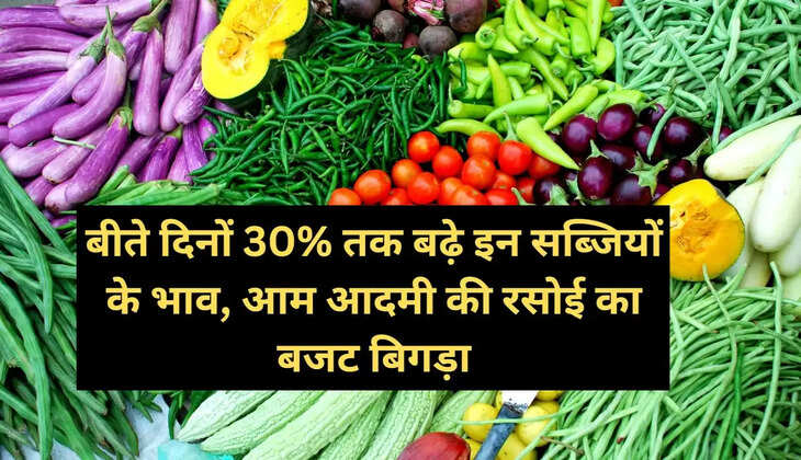 बीते दिनों 30% तक बढ़े इन सब्जियों के भाव, आम आदमी की रसोई का बजट बिगड़ा