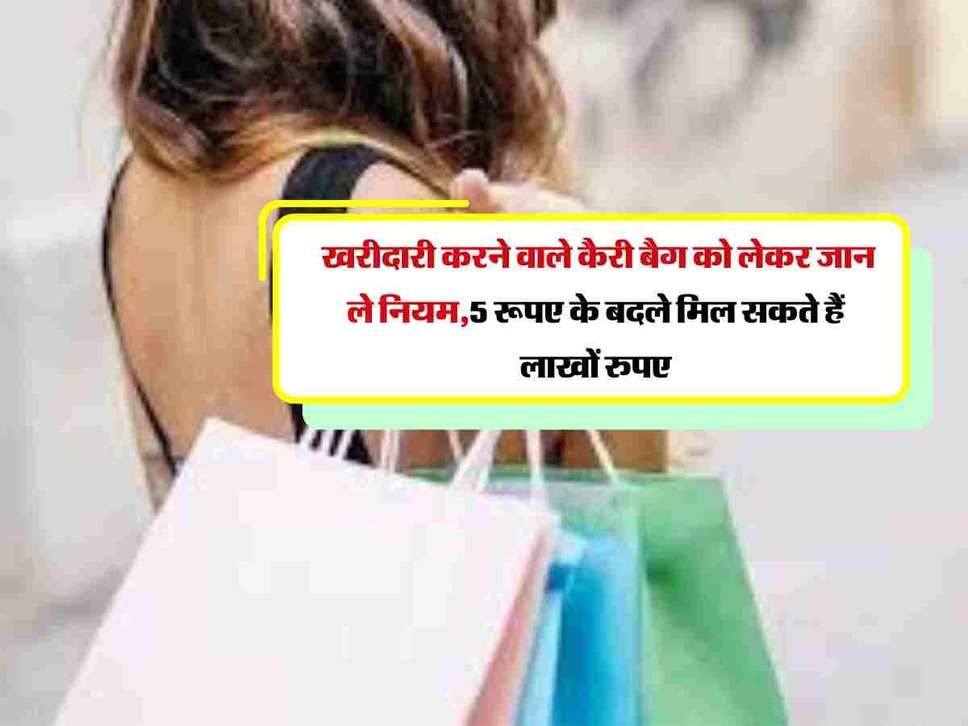 Consumer Protection Act : खरीदारी करने वाले कैरी बैग को लेकर जान ले नियम,5 रूपए के बदले मिल सकते हैं लाखों रुपए