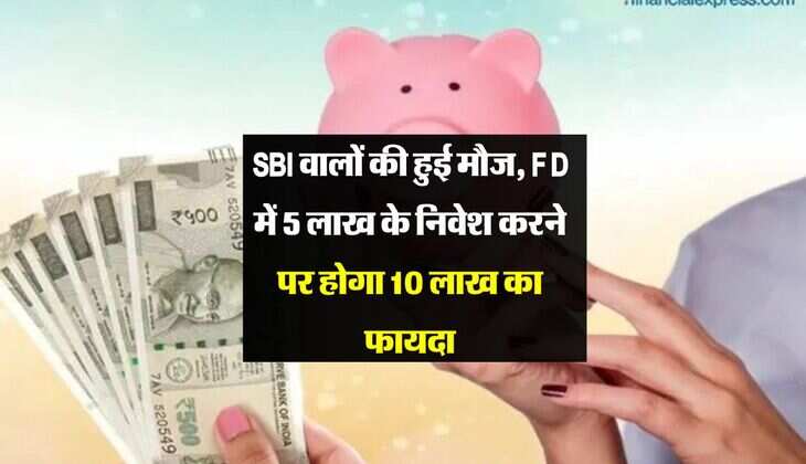 SBI वालों की हुई मौज, FD में 5 लाख के निवेश करने पर होगा 10 लाख का फायदा