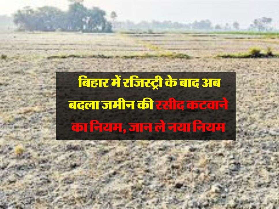 Bihar Land Rule : बिहार में रजिस्ट्री के बाद अब बदला जमीन की रसीद कटवाने का नियम, जान ले नया नियम