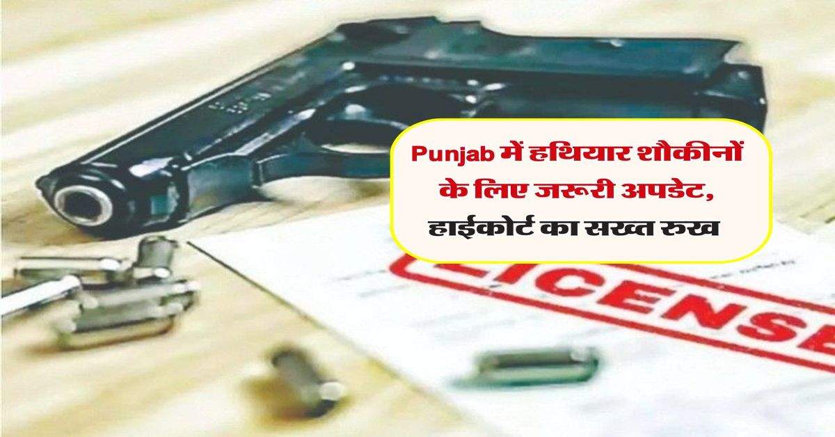 Punjab में हथियार शौकीनों के लिए जरूरी अपडेट, हाईकोर्ट का सख्त रुख 