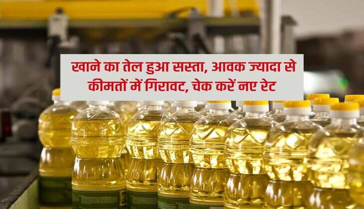 Edible Oil Price : खाने का तेल हुआ सस्ता, आवक ज्यादा से कीमतों में गिरावट, चेक करें नए रेट