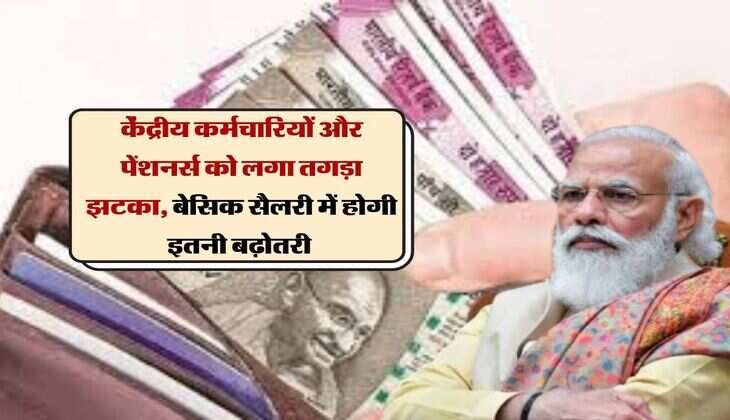8th Pay Commission : केंद्रीय कर्मचारियों और पेंशनर्स को लगा तगड़ा झटका, बेसिक सैलरी में होगी इतनी बढ़ोतरी 