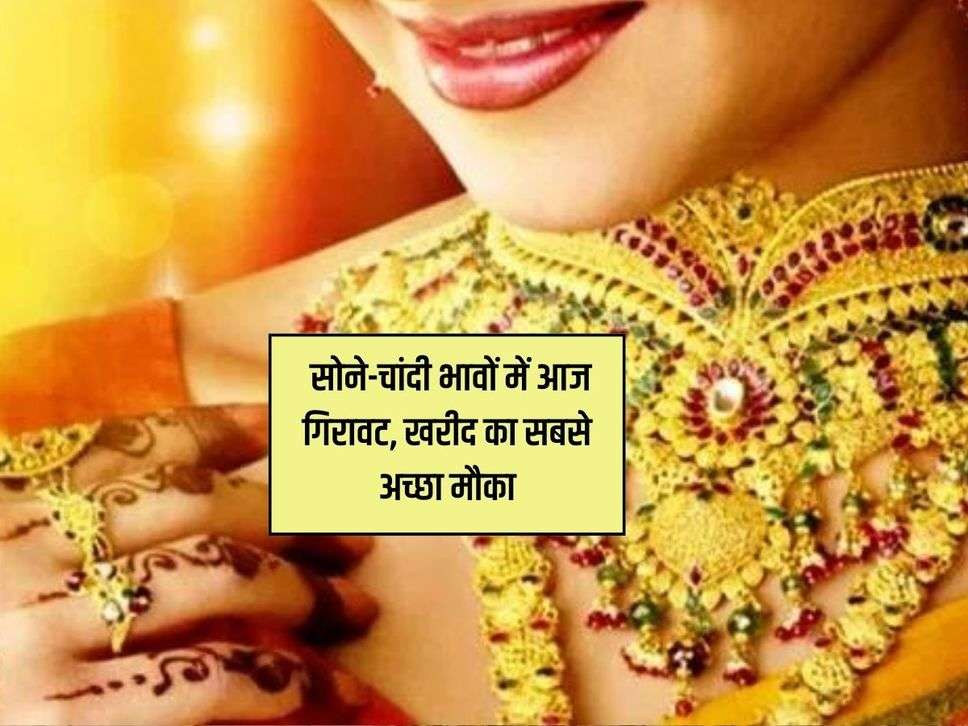 Aaj ka Gold Silver bhav : सोने-चांदी भावों में आज गिरावट, खरीद का सबसे अच्छा मौका