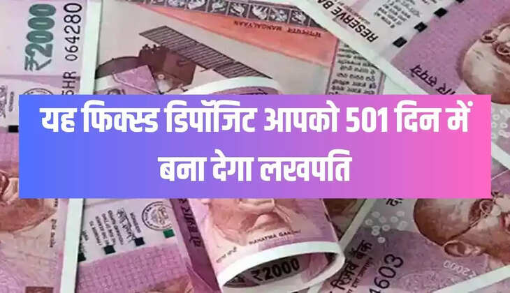यह फिक्स्ड डिपॉजिट आपको 501 दिन में बना देगा लखपति