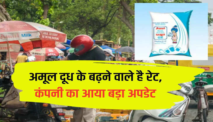 Amul Milk Price : अमूल दूध के बढ़ने वाले है रेट, कंपनी का आया बड़ा अपडेट Amul Milk Price: Amul milk rates are going to increase, big update from the company