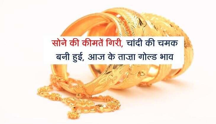Gold Silver Price Jaipur: सोने की कीमतें गिरी, चांदी की चमक बनी हुई, आज के ताज़ा गोल्ड भाव
