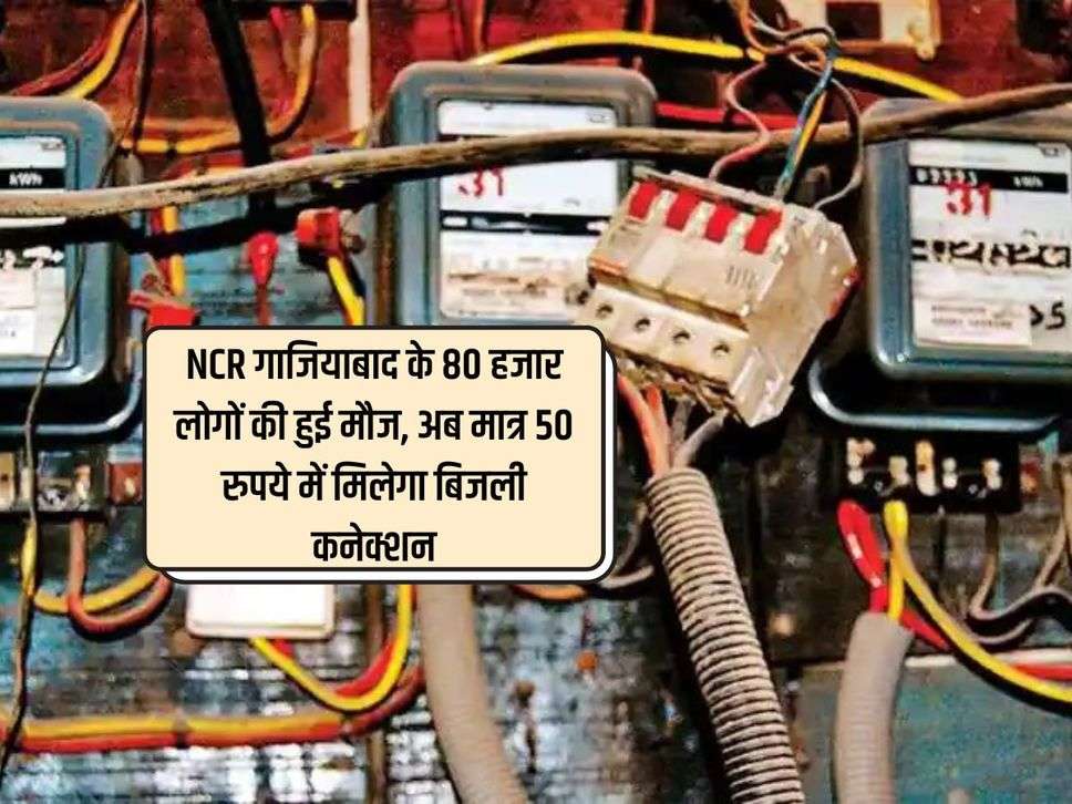 NCR गाजियाबाद के 80 हजार लोगों की हुई मौज, अब मात्र 50 रुपये में मिलेगा बिजली कनेक्शन